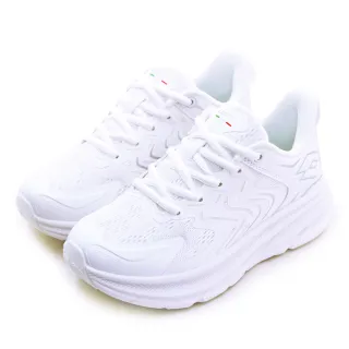 【LOTTO】女 專業輕量透氣2E寬楦避震慢跑鞋 LT-MAX 2超速跑系列 白色學生鞋(白銀 9509)