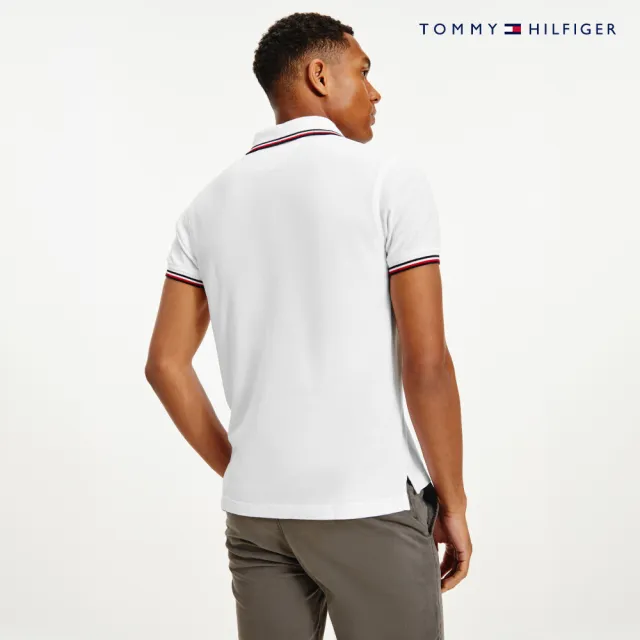 【TOMMY HILFIGER】官方旗艦館 CORE 修身版有機棉 POLO 衫_白色