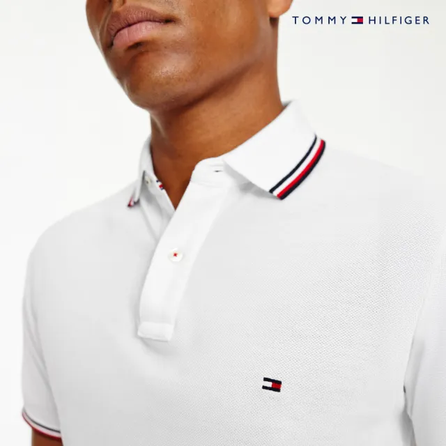 【TOMMY HILFIGER】官方旗艦館 CORE 修身版有機棉 POLO 衫_白色
