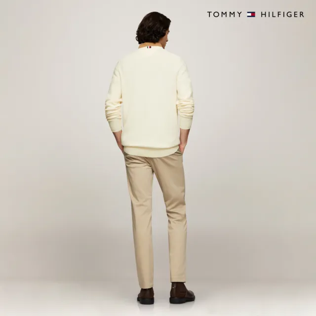 【TOMMY HILFIGER】官方旗艦館 結構感圓領毛衣_裸色