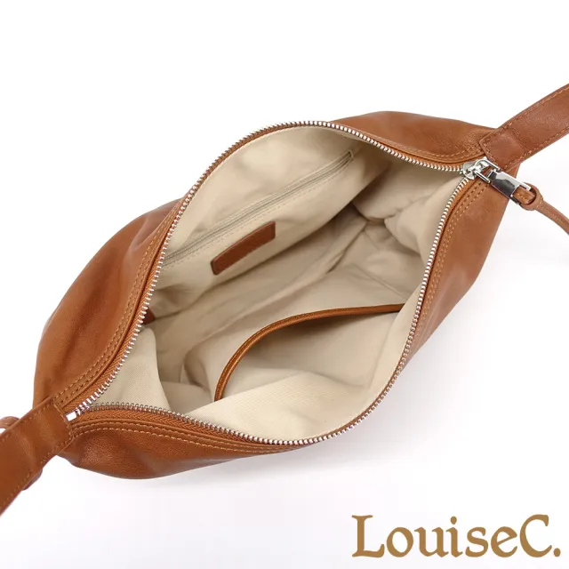 【LouiseC.】雙11 Tree House 輕盈質感羊皮肩背斜背水餃真皮包-5色(真皮包包 YS16006)