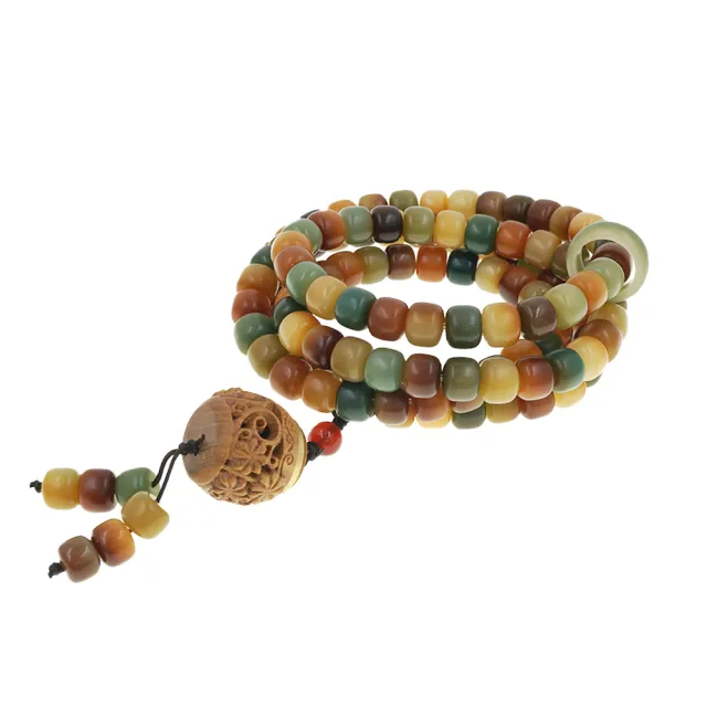 三雅道菩提根手串白玉菩提子佛珠精工雕刻星星盤玩男女文玩繞指柔手鍊禮