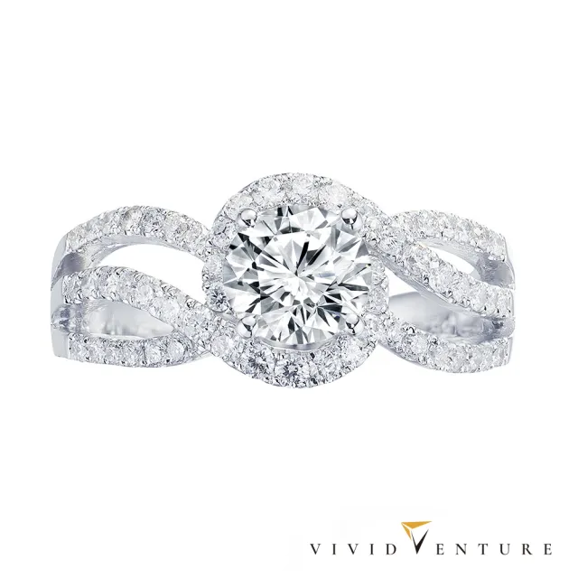 【Vividventure 亞帝芬奇】鉑金 GIA 50分 DVVS2 3VG 八心八箭 天然鑽石 真鑽 戒指 愛的幸福