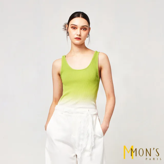 【MON’S】漸層色羅紋背心(直)