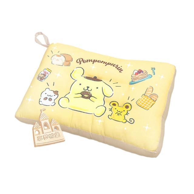 【享夢城堡】雙面天絲水洗午安童枕45x30cm－三麗鷗布丁狗POMPOMPURIN 烘焙小高手-黃 卡通兒童交換禮物