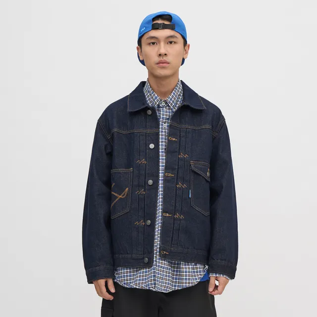 【plain-me】男女款 HERO丹寧外套 PLN1150-251(單寧 丹寧 牛仔外套 重磅 休閒外套)