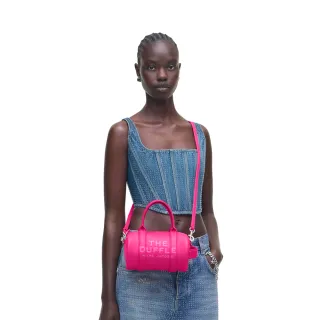 【MARC JACOBS】本季精選 MJ 亮粉小型皮革圓筒斜背包