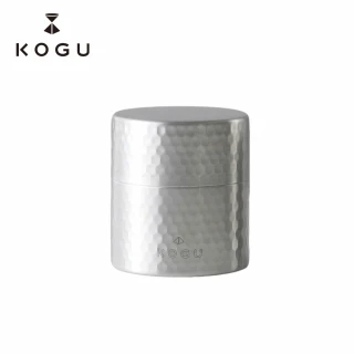 【KOGU 珈琲考具】Tea Canister 茶葉儲存罐 3.5oz/100g - 鎚目銀(日本原廠授權公司貨)
