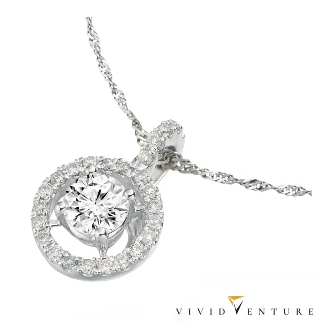 【Vividventure 亞帝芬奇】鉑金 GIA 50分 DSI2 3VG 八心八箭 無螢光 天然鑽石 真鑽 項鍊 晨曦