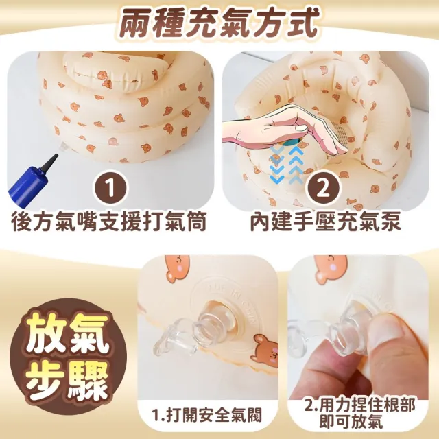 【Vanibaby】嬰兒充氣學坐椅 寶寶沙發(多功能碗拖款 學坐 吃飯 玩耍 洗澡椅)