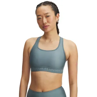 【UNDER ARMOUR】UA 女 Crossback 中衝擊運動內衣_1361034-587(藍綠色)