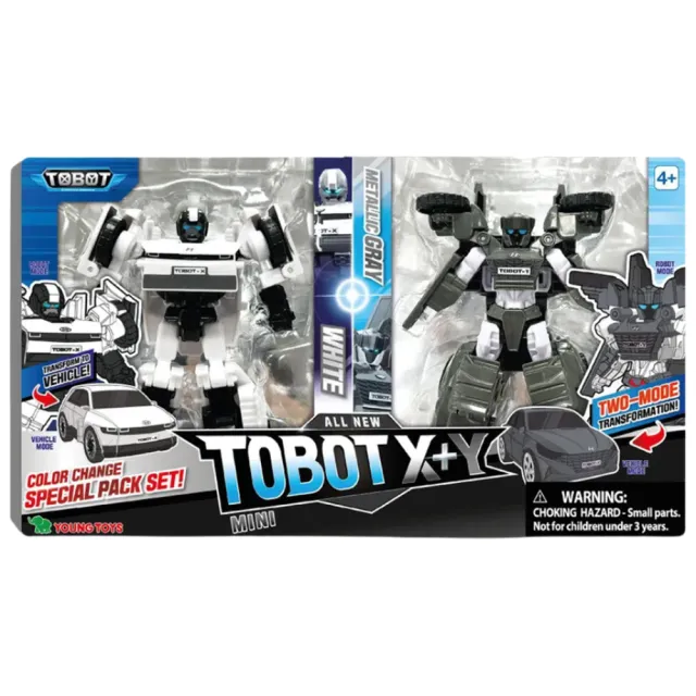 【TOBOT 機器戰士】迷你 NEW TOBOT X&Y 白&灰-異色板(男孩 機器人)