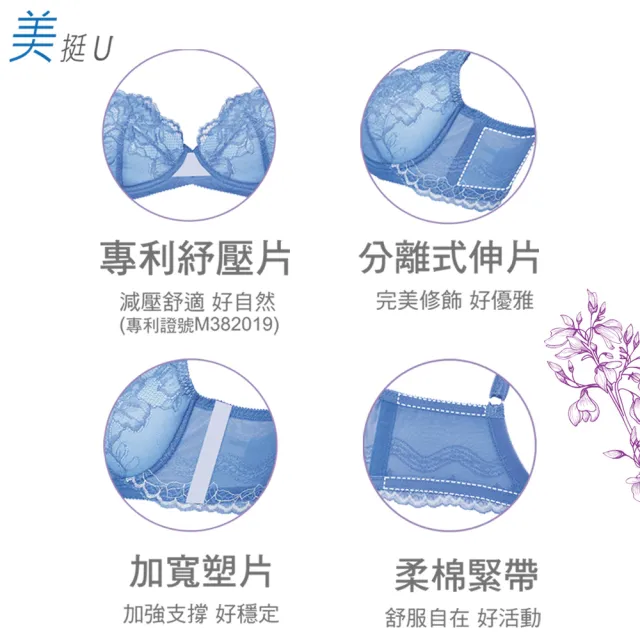 【Swear 思薇爾】撩波永生花系列A-E罩蕾絲包覆女內衣(雷根藍)