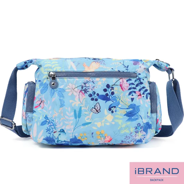 【iBrand】雙11 輕盈防潑水多口袋側背斜背包(防水包 多色任選)