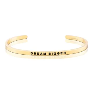 【MantraBand】美國悄悄話手環 Dream Bigger 勇敢做大夢 金色(悄悄話手環)