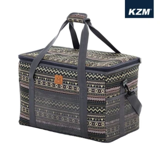 【KZM】(福利品)戶外露營-彩繪民族風裝備收納袋 47L K7T3B010 公司貨