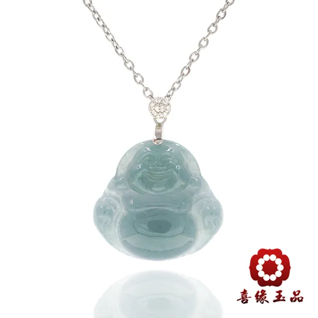 【喜緣玉品】彌勒佛 天然翡翠A貨 冰透 項鍊(開運風水)