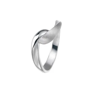 【彩糖鑽工坊】925純銀 銀戒 中性戒 寬版(Fragille KISS 系列)