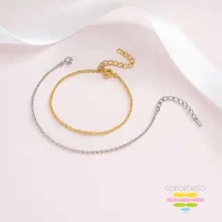 【彩糖鑽工坊】925純銀 O字圈圈手鍊 純銀手鍊(K白&K黃 2選1)