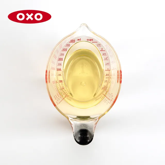 【美國OXO】輕鬆看量杯 500ml(杯數/ml雙刻度 好握設計 Tritan材質 耐熱100度)