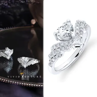 【Vividventure 亞帝芬奇】鉑金 GIA 1克拉 HSI2 天然鑽石 真鑽 戒指 維多利亞之心