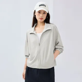 【GIORDANO 佐丹奴】女裝黑科技防蚊立領短款針織外套(01 泉水灰)