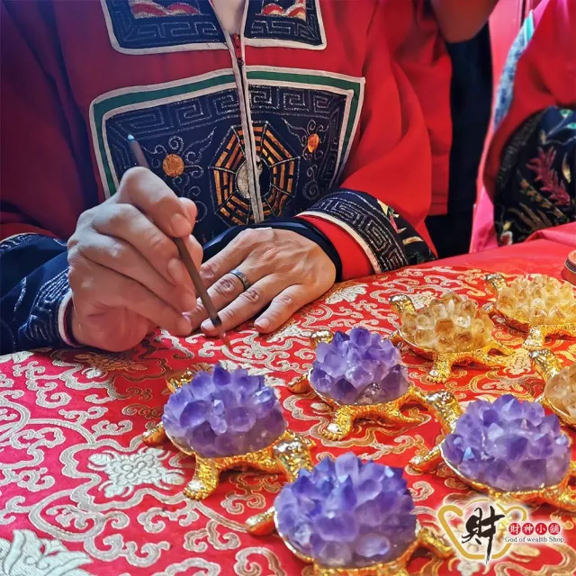 【財神小舖】好運歸來 水晶聚財錢龜擺件(兩款任選 已開光  招財 轉運 能量 磁場)