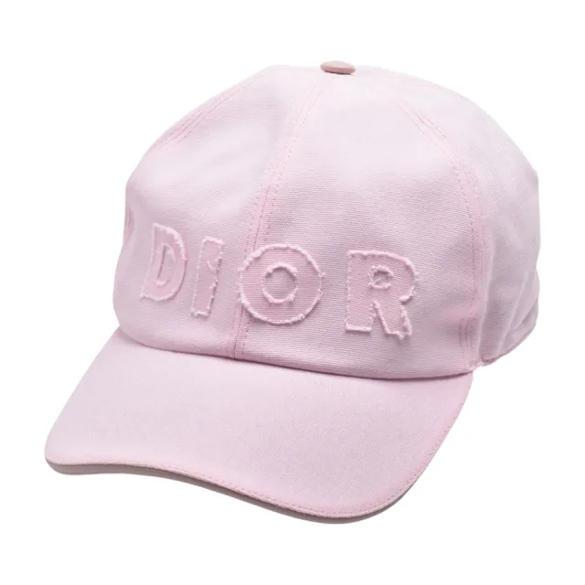 【Dior 迪奧】經典品牌LOGO刺繡標誌棉質棒球帽(粉紅色023C909B4511-PINK)