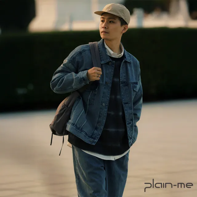 【plain-me】牛仔外套 Offense拼接丹寧外套 PLN1151-242(男外套 女外套 外套 休閒外套)