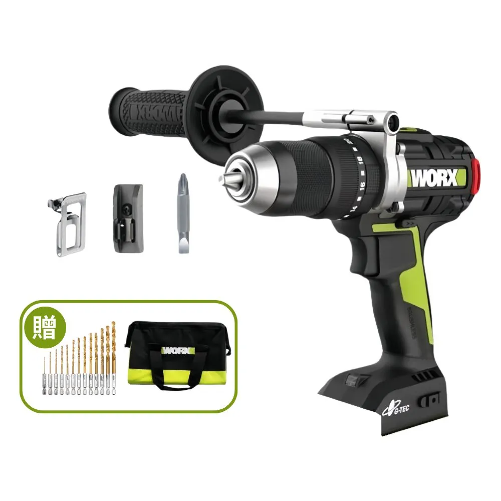 WORX 威克士】20V 13mm 150N.m 衝擊電鑽WU377.9(大扭力電鑽無刷鋰電衝擊鑽三用震動電鑽防扭手設計) - momo購物網-  好評推薦-