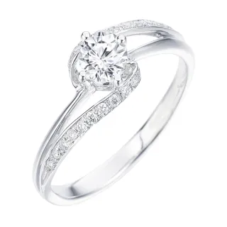 【Vividventure 亞帝芬奇】GIA 30分 DVS2 3VG 八心八箭 無螢光 天然鑽石 真鑽 戒指 甜蜜告白(14K金台)