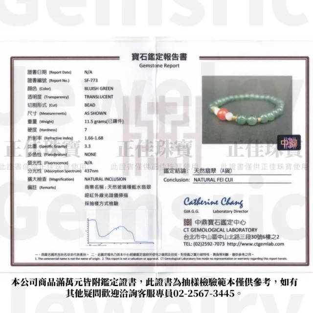 【正佳珠寶】翡翠 高品冰種藍水翡翠 瑪瑙珍珠設計款 天然A貨翡翠手珠