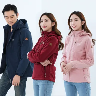 【遊遍天下】男女款GlobeTex防水防風保暖刷毛軟殼外套 贈收納袋(M-5L 大尺碼)