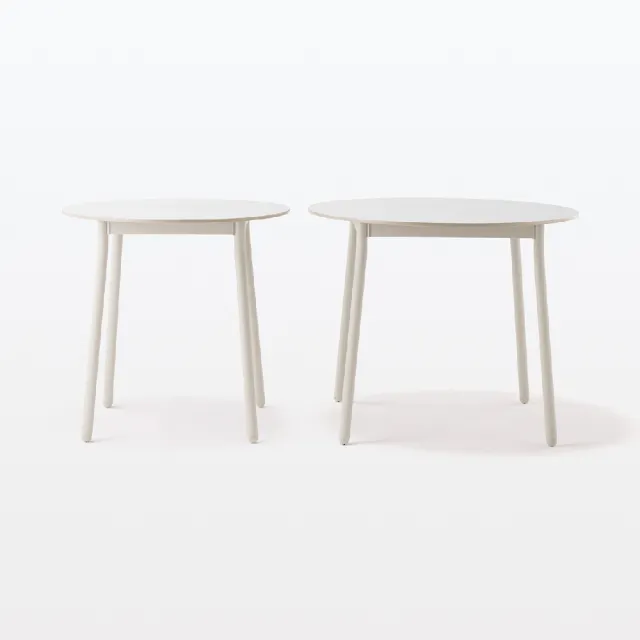 【MUJI 無印良品】室內外兼用鋁腳桌/小 約寬75×深75×高72cm(淺灰/深灰)