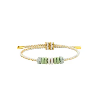 【周大福】多彩手編繩DIY 彩色編織情侶手繩(多款可選/繩長可調整/不含黃金)