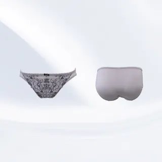 【Swear 思薇爾】仲夏玫瑰系列M-XL蕾絲刺繡低腰三角女內褲(夏朵紫)