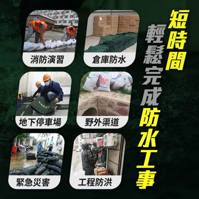 【OKAY!】防水膨脹袋 緊急沙包 防颱風淹水 防水袋 防洪吸水 自動膨脹沙包 3-ESB4060(沙包 沙袋 環保沙包)
