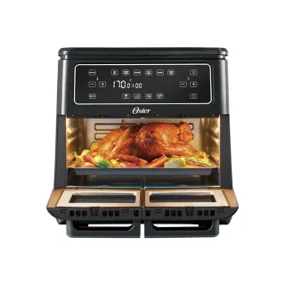 【Oster】雙煮星 11L四合一雙槽氣炸鍋/氣炸烤箱(附8大配件)