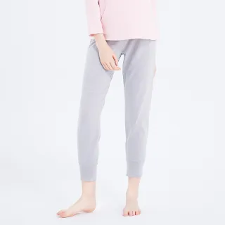 【Gennies 奇妮】休閒親膚縮口居家睡褲-灰(孕婦褲 月子服 居家褲 鬆緊釦)