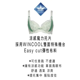【Swear 思薇爾】撩波芙花春漾系列D-F罩蕾絲包覆女內衣(錦雲藍)