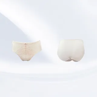 【Swear 思薇爾】撩波芙花春漾系列M-3XL蕾絲中腰三角女內褲(雅漾膚)
