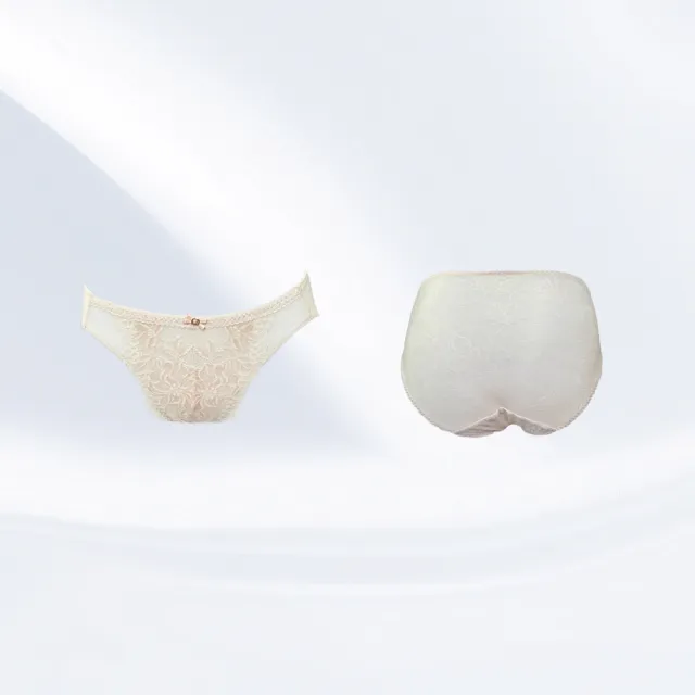 【Swear 思薇爾】撩波芙花春漾系列M-XL蕾絲低腰三角女內褲(雅漾膚)