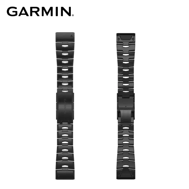 【GARMIN】QUICKFIT 26mm 石墨灰DLC鈦金錶帶