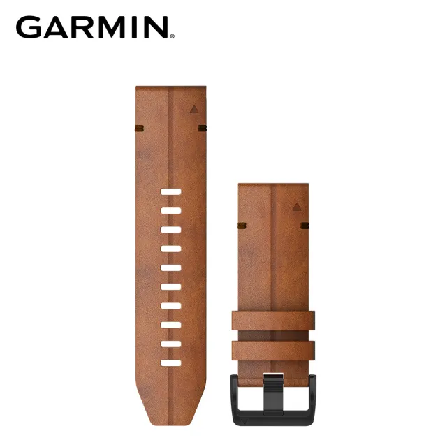 【GARMIN】QUICKFIT 26mm 栗色皮革錶帶
