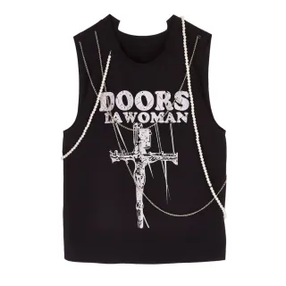 【iROO】珠珠項鍊流行設計無袖背心