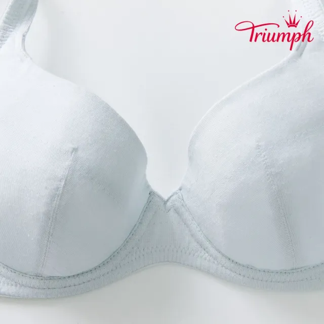 【Triumph 黛安芬】少女系列 冰咖啡紗Stage 3軟鋼圈 B-E罩杯內衣(珍珠藍)