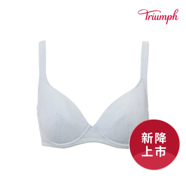【Triumph 黛安芬】少女系列 冰咖啡紗Stage 3軟鋼圈 B-E罩杯內衣(珍珠藍)