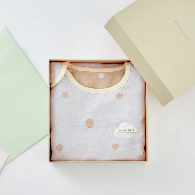 【MARURU】禮盒組 日本五層紗防踢背心 嬰兒藍(彌月禮盒 新生兒禮盒 出生送禮 新生兒送禮)