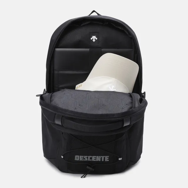 【DESCENTE】迪桑特 ENTER 2.0 中性 可擴張後背包 27L-32L(灰色/黑色)