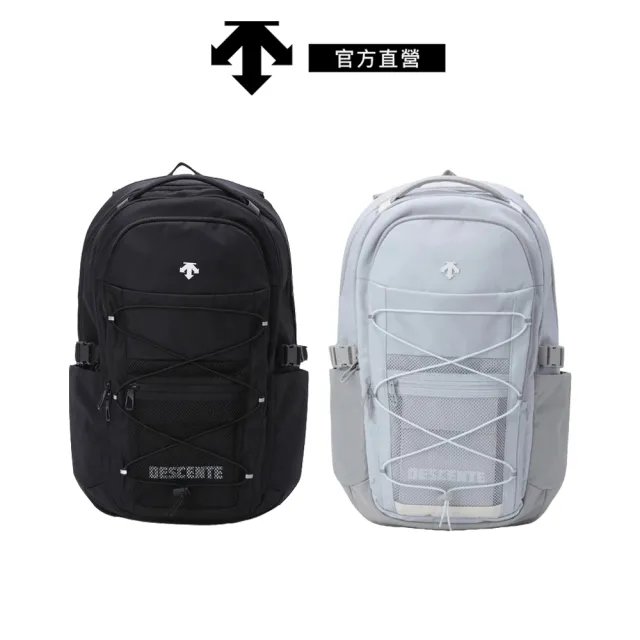 【DESCENTE】迪桑特 ENTER 2.0 中性 可擴張後背包 27L-32L(灰色/黑色)